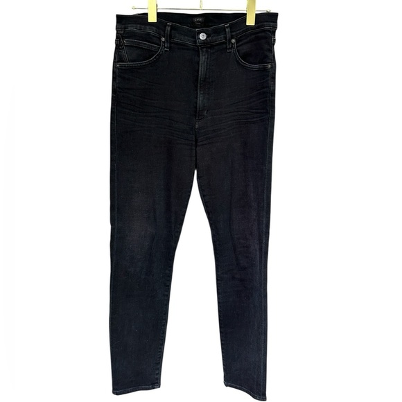 Citizens Of Humanity Chrissy High Rise Dark Grey Skinny Jeans, Size 31 - Picture 4 of 11